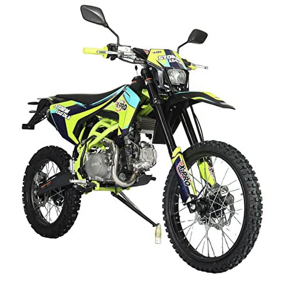 X-Pro Brand New 150cc Gas Pit Dirt Bike with All lights, 4-Speed Manual Transmission, 19"/16" Tires