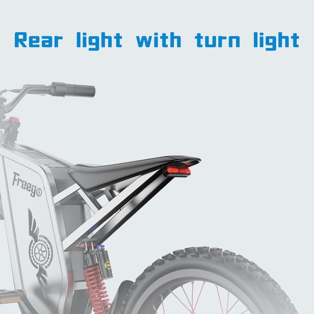 Freego X2 Pro 6000W(Peak) Motor Electric Dirt Bike for Adult, 60V30AH Battery Electric Motorcycle ,50MPH Speed Electric Bicycle,19x2'' Full Suspension/Hydraulic Brake