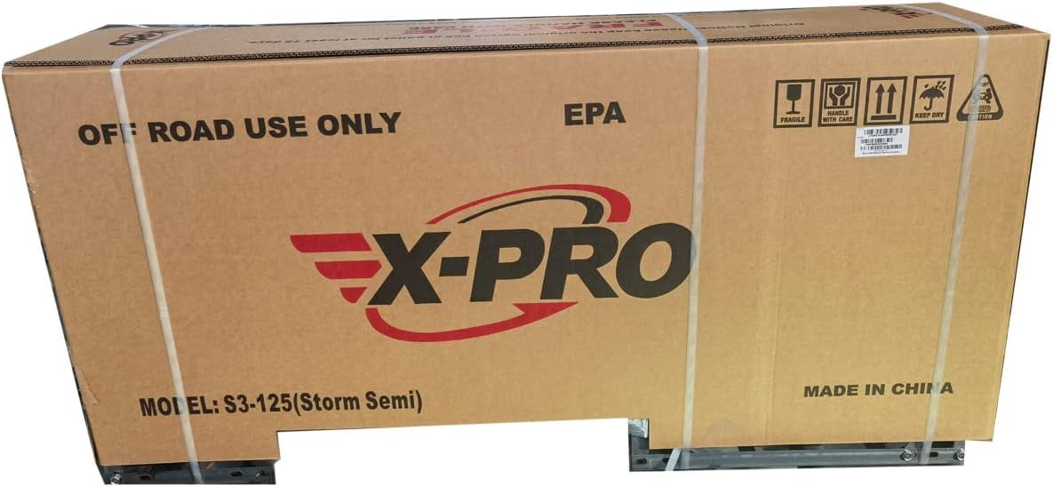 X-Pro T Storm Semi S3 Gasoline 125 cc Dirt Bike - Black