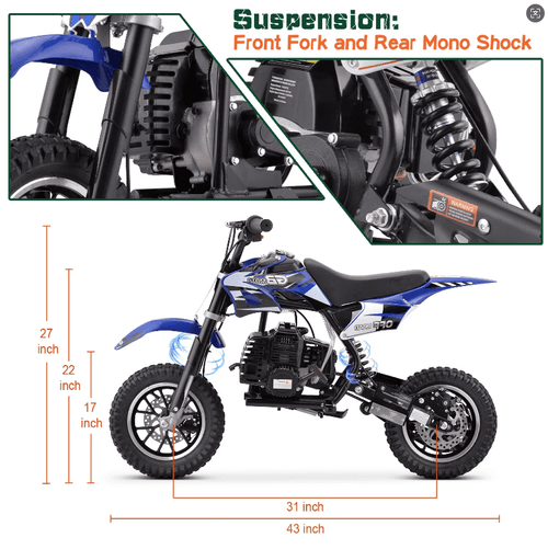 Aoemoe DB1 Gasoline 50CC Dirt Bike, BLUE