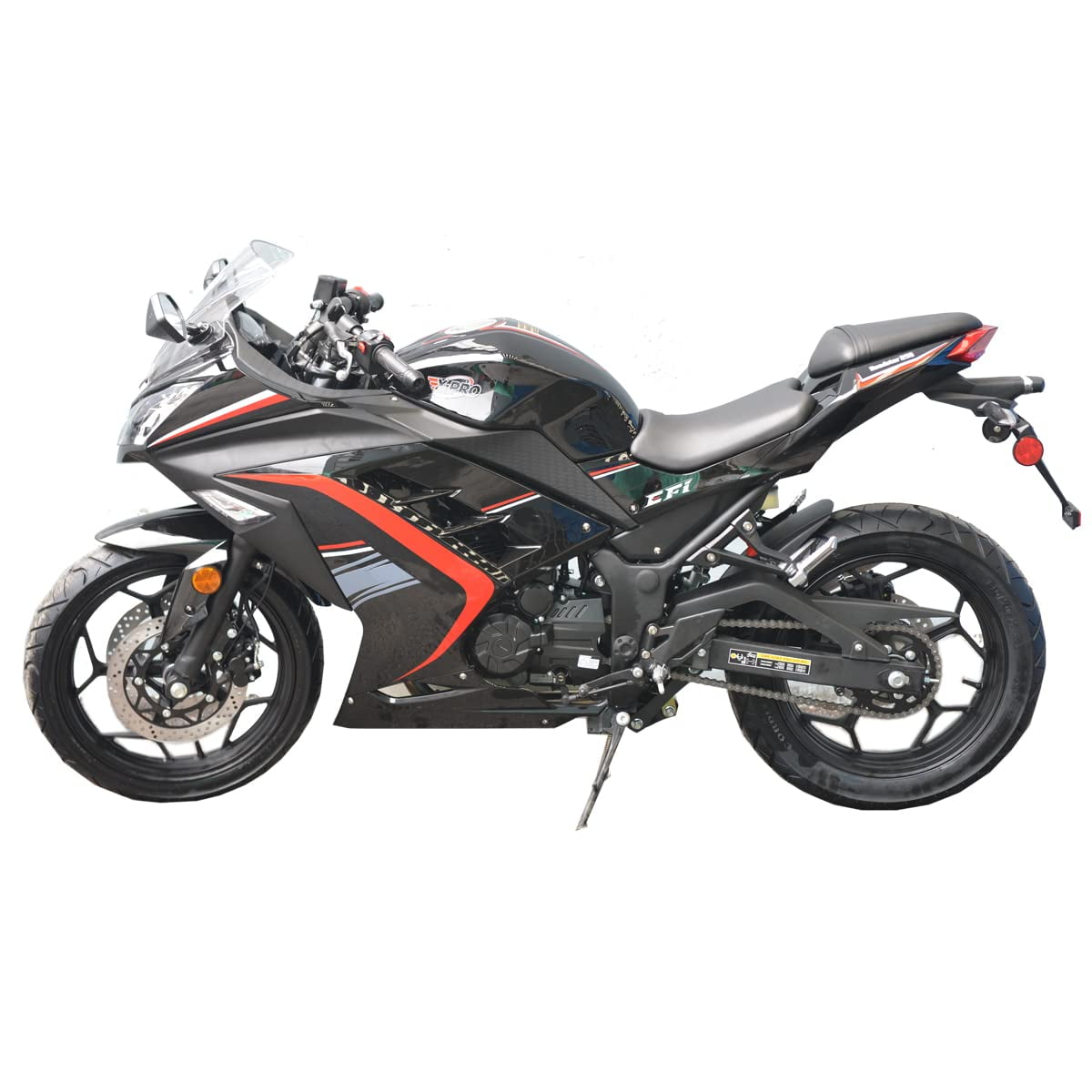 X-Pro Brand New 250cc EFI Fuel Injection Dirt Bike Motorcycle Street Bike, 6 Manual Transmission Electric Start 17" Wheels Assembled in Crate