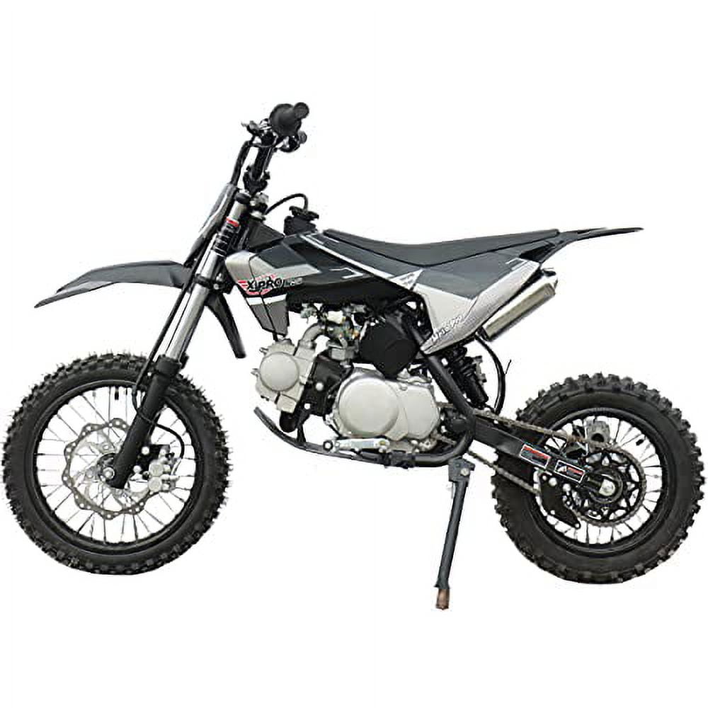 X-Pro Brand New 125cc Gas Pit Dirt Bike with 4-Speed Manual Transmission, Kick Start, 14"/12" Tires!