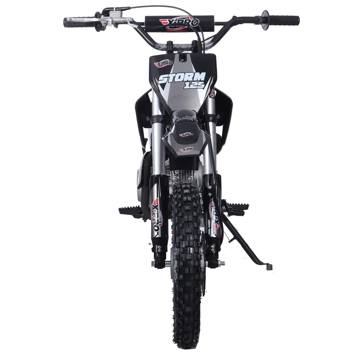 X-Pro Brand New Storm 125cc Dirt Bike with 4-Speed Semi-Auto Transmission, Kick Start, Big 14"/12" Tires!