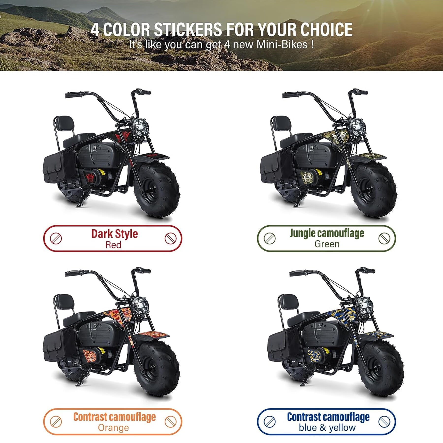 Oryxearth 36v 1000W Mini Bikes, Dirt Electric Bicycle for Adults, 0.47 gal, up to 21.8 mph, Camo