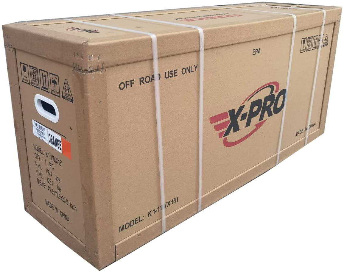 X-Pro Brand New 110cc Dirt Bike, Semi-Automatic Transmission Kick Start Chain Drive 12"/10" Wheels