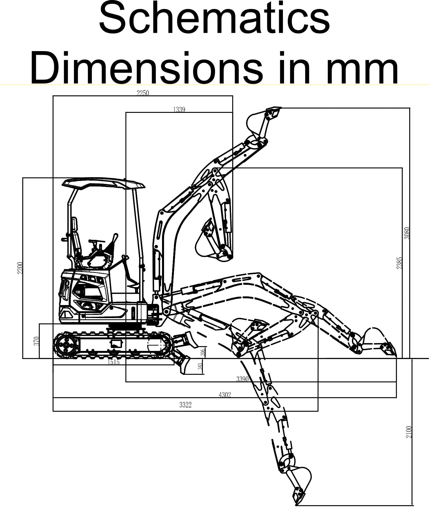 TYPHON 18 FLEX PRO 1.8 Ton Mini Excavator USA with 12 attachments