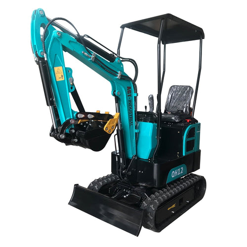 Agrotkindustrial QH12 Mini Excavator, 13.5 HP, 1 Ton, Fully Assembled