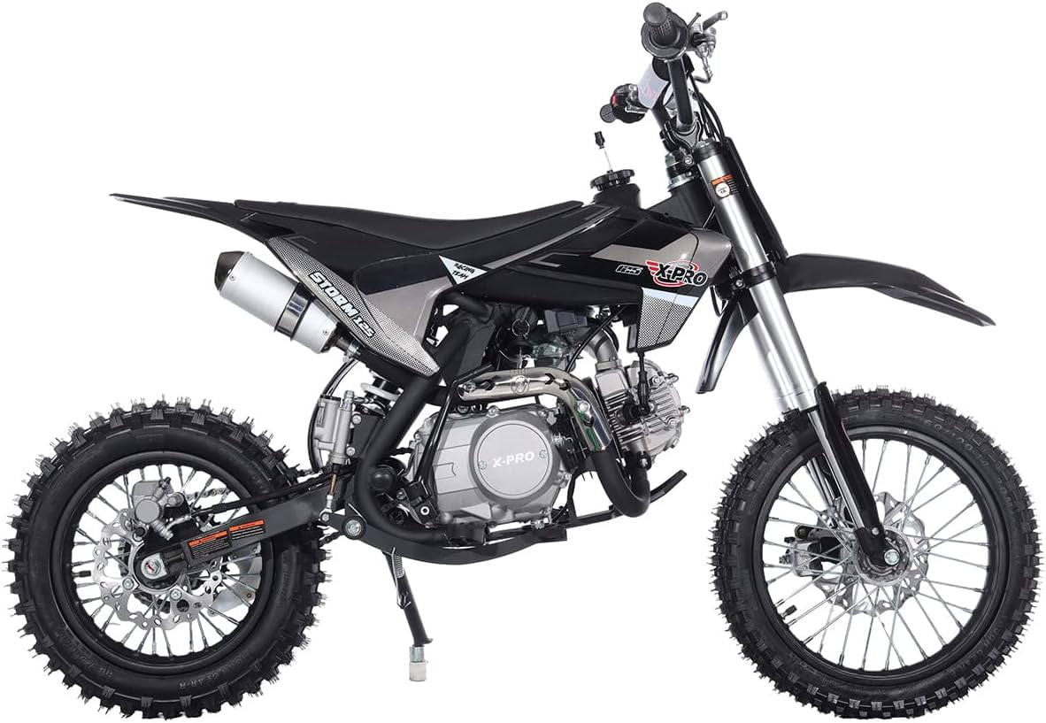 X-Pro T Storm Semi S3 Gasoline 125 cc Dirt Bike - Black