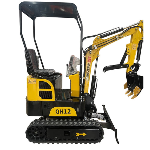 Agrotkindustrial QH12 Mini Excavator, 13.5 HP, 1 Ton, Fully Assembled