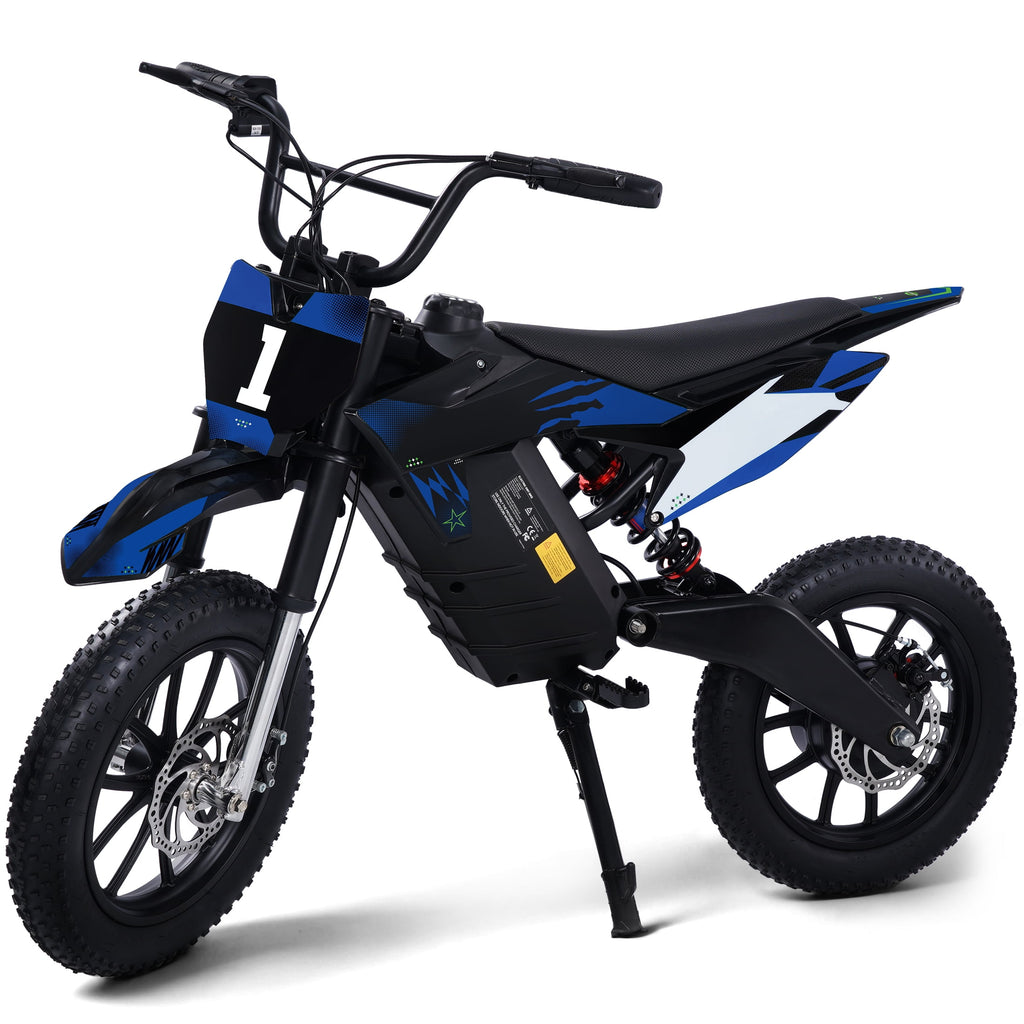 Hijoke 36V Electric Dirt Bike, 900W Electric Motorcycle for Teens, 22 MPH Speed & 16 Miles Range, 10.4Ah Battery Powered Ride on Dirt Bicycle with 16" Tire and Dual Disc Brakes, 220LBS Load, Blue