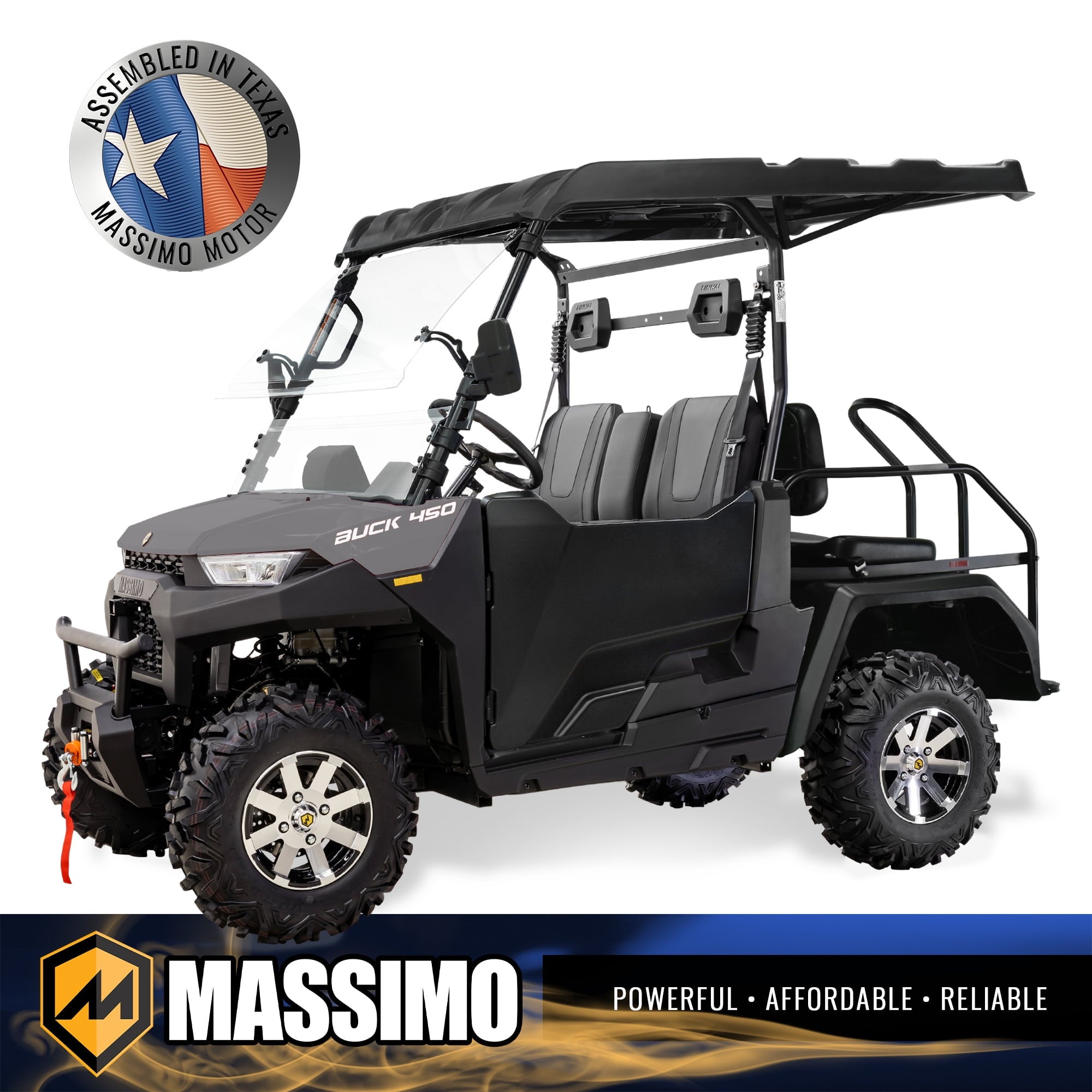 Massimo Buck 450X Side by Side UTV 4 Seat Golf Cart EFI 4 Stroke 352cc/25 HP with Touchscreen - Camouflage