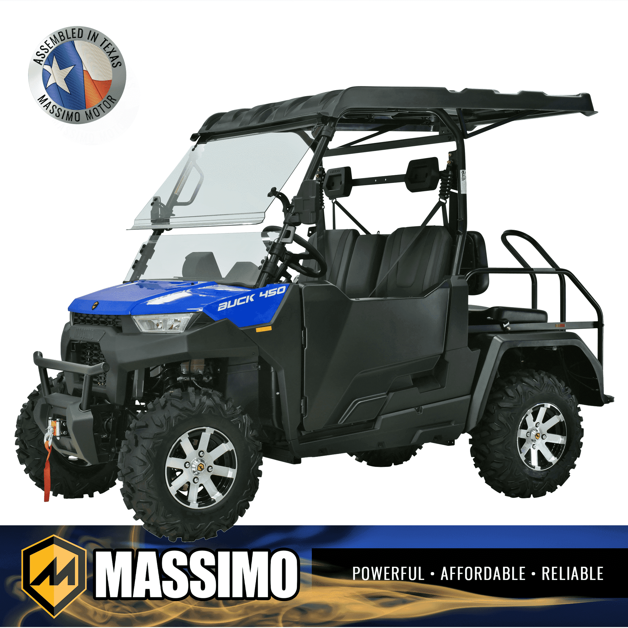 Massimo Buck 450X Side by Side UTV 4 Seat Golf Cart EFI 4 Stroke 352cc/25 HP with Touchscreen - Camouflage
