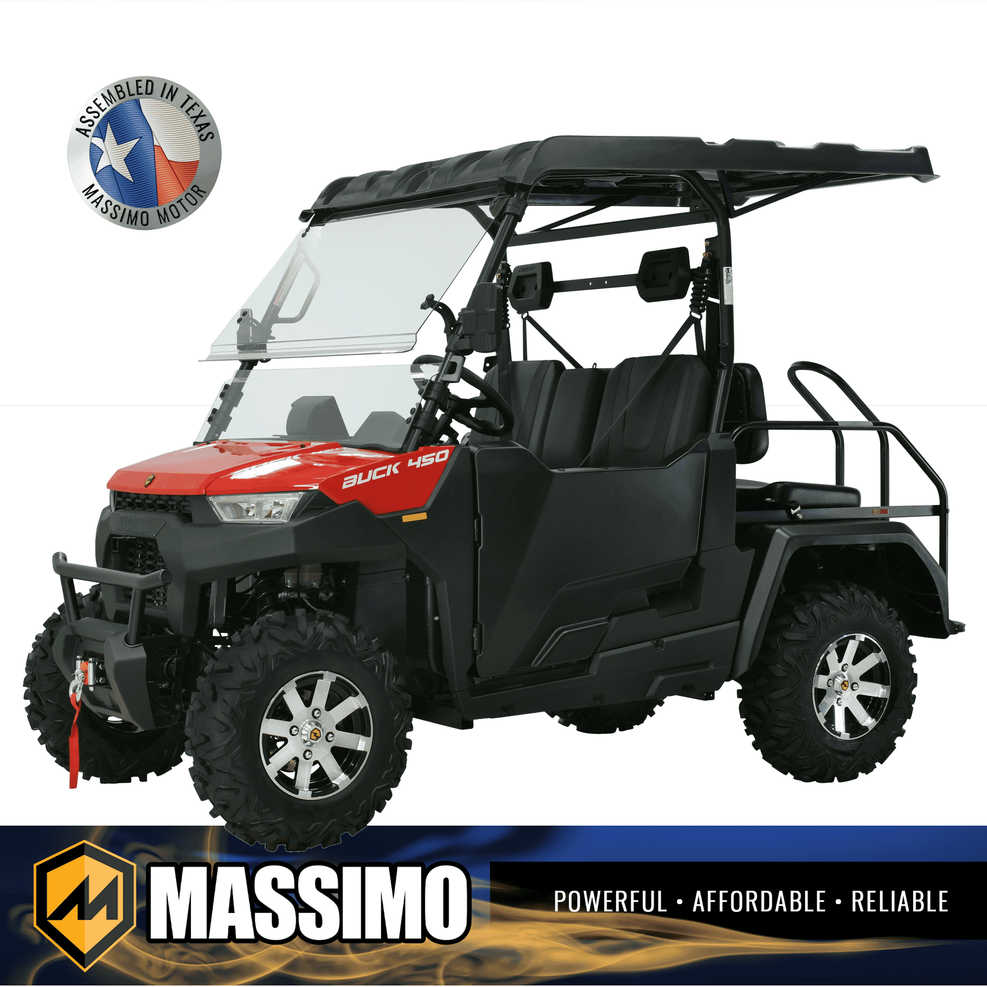 Massimo Buck 450X Side by Side UTV 4 Seat Golf Cart EFI 4 Stroke 352cc/25 HP with Touchscreen - Camouflage