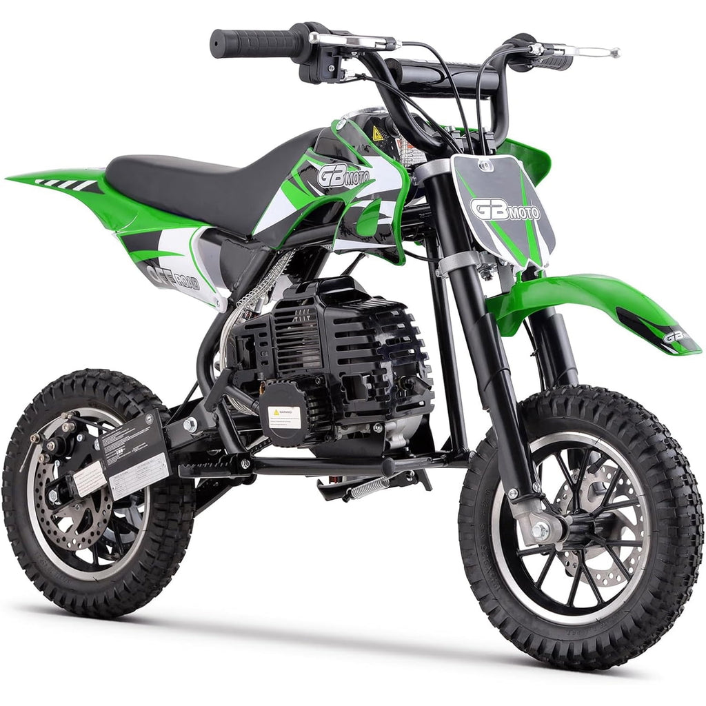 Mini Kid Dirt Bike, 49 CC 2-Stroke Gas Bike with Off-Rode Tire, Suspensions, Up to 20Mph
