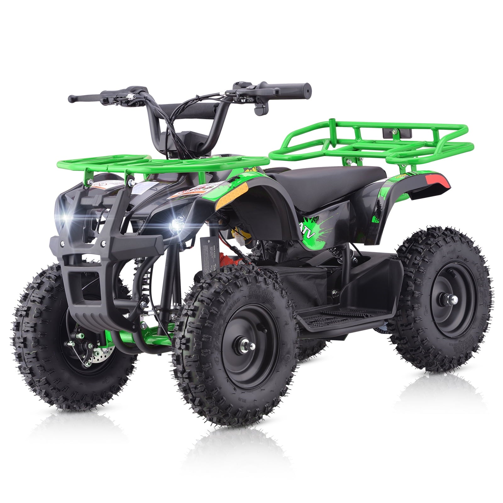 QEASET 36V 4 Wheelers Electric ATV,15mph Max Speed,Parent Speed Control,Dual Suspensions,Age 13+