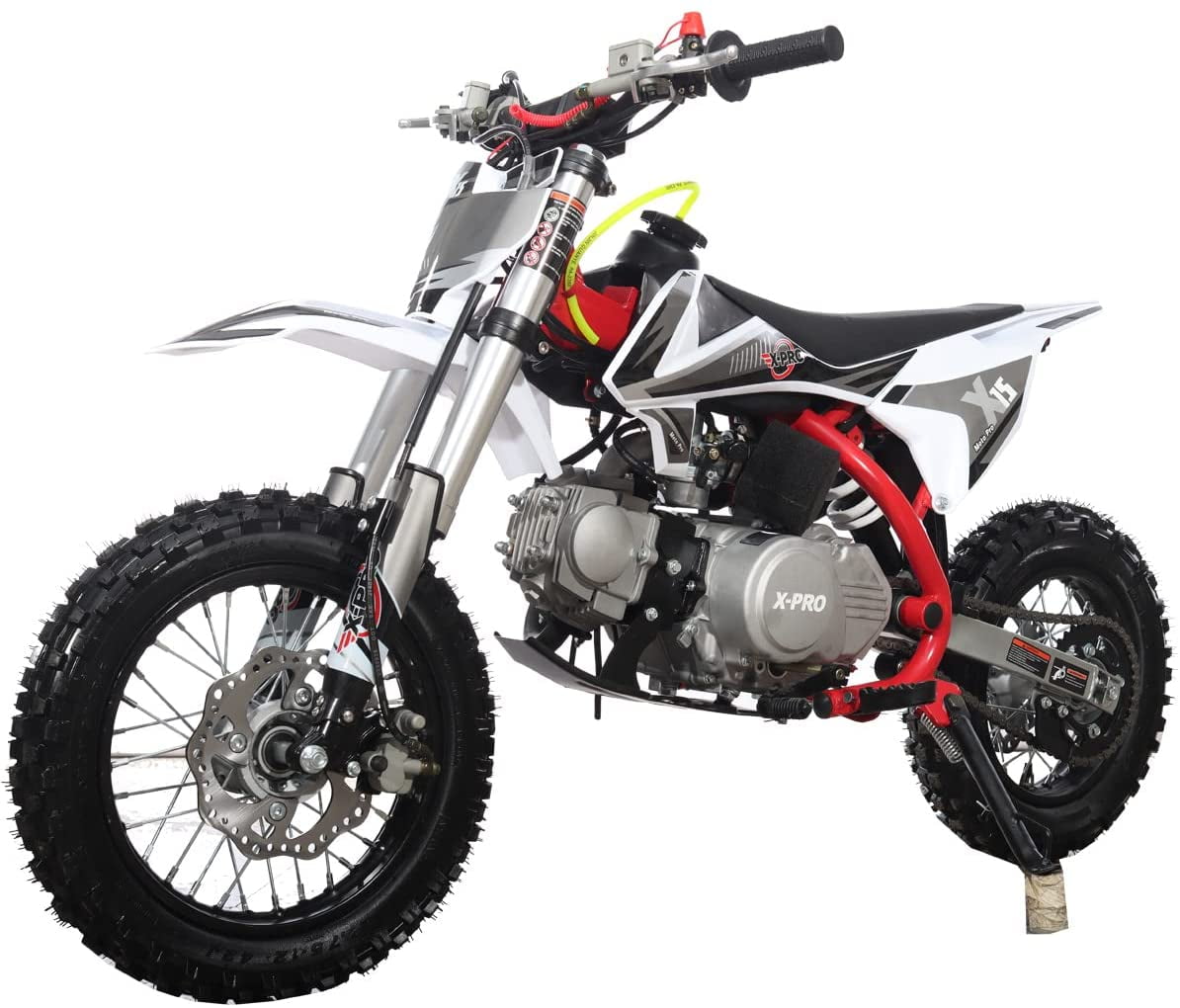 X-Pro Brand New 110cc Dirt Bike, Semi-Automatic Transmission Kick Start Chain Drive 12"/10" Wheels