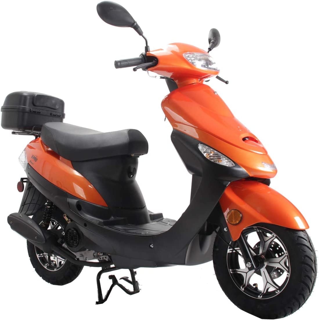 X-Pro Brand New 50cc Gas Moped Motorcycle, 10" Aluminum Wheels Electric/Kick Start! Large Headlights
