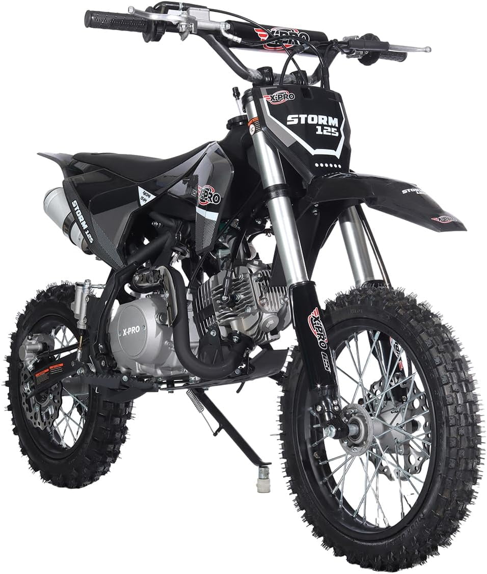 X-Pro T Storm Semi S3 Gasoline 125 cc Dirt Bike - Black