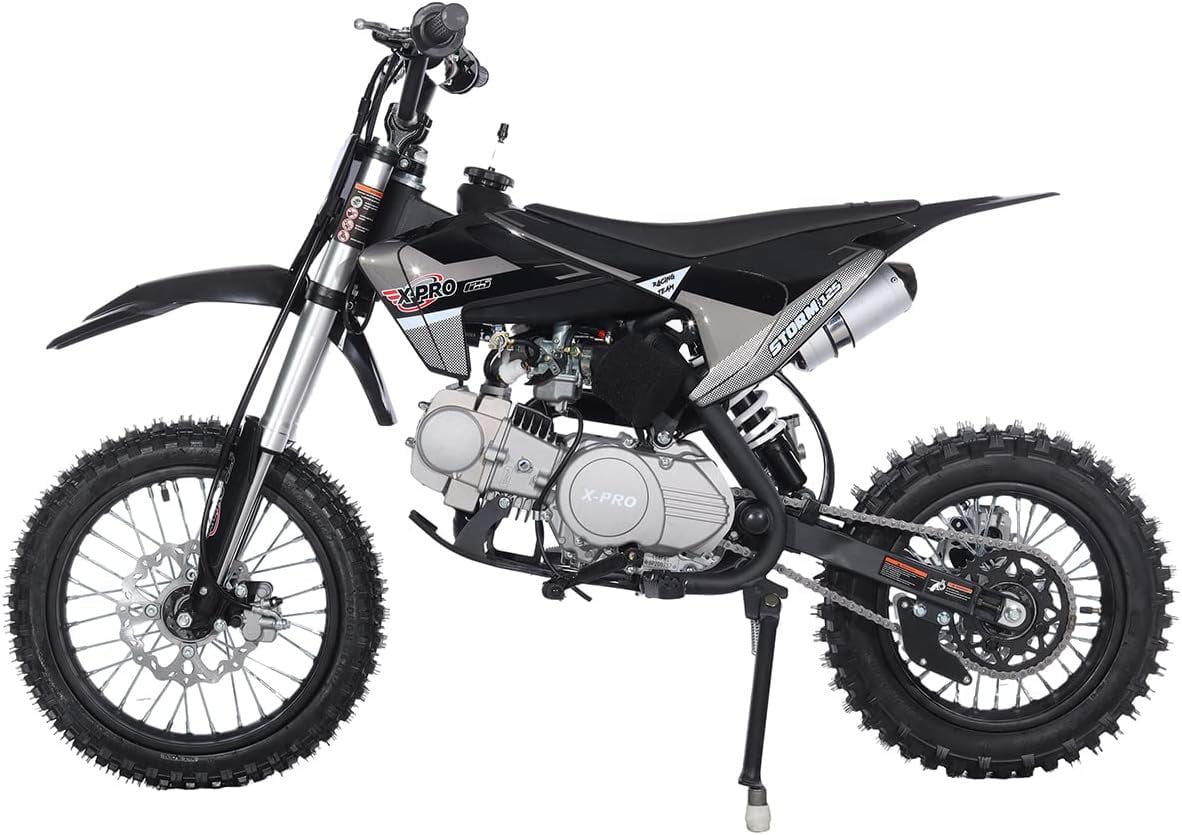 X-Pro T Storm Semi S3 Gasoline 125 cc Dirt Bike - Black
