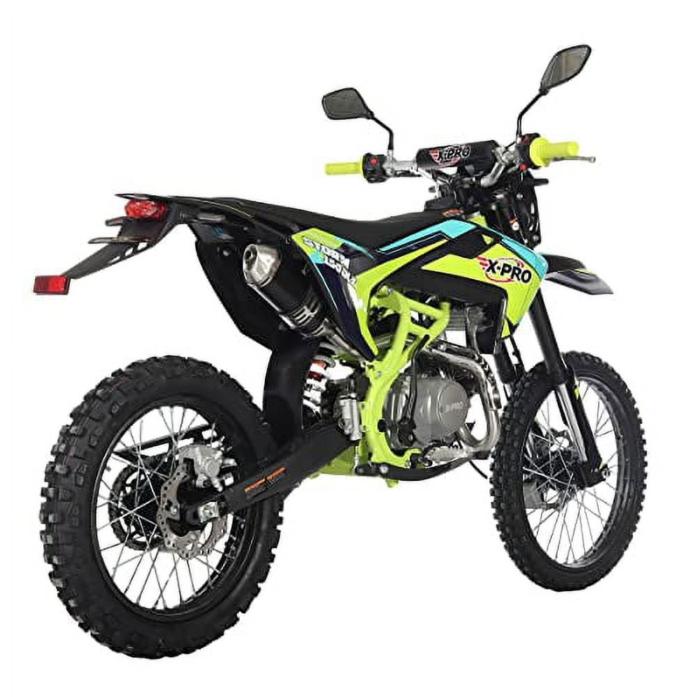 X-Pro Brand New 150cc Gas Pit Dirt Bike with All lights, 4-Speed Manual Transmission, 19"/16" Tires
