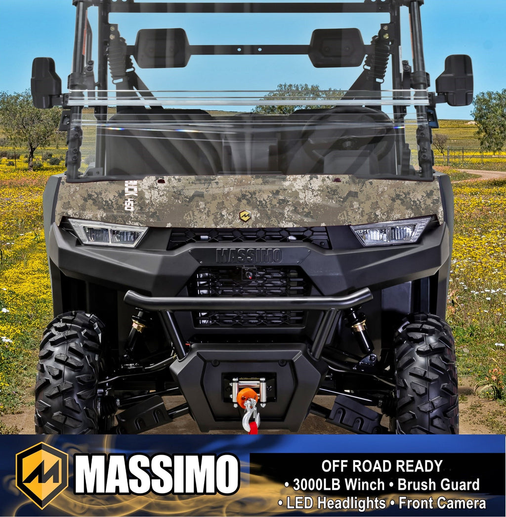 Massimo Buck 450X Side by Side UTV 4 Seat Golf Cart EFI 4 Stroke 352cc/25 HP with Touchscreen - Camouflage